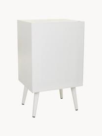 Dřevěný noční stolek Cayetana, Bílá, Š 42 cm, V 71 cm