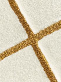 Ručne tuftovaný vlnený koberec Kallie, Lomená biela, okrová, Š 80 x D 150 cm (veľkosť XS)