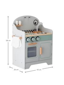 Cucina giocattolo Minicook, Pannello di fibra a media densità (MDF), legno di loto rivestito, Grigio, multicolore, Larg. 43 x Alt. 58 cm