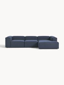 Sofá rinconera modular Lennon, Tapizado: 100% poliéster Alta resis, Estructura: madera contrachapada de p, Patas: plástico Este producto es, Tejido azul oscuro, An 327 x F 180 cm, chaise longue izquierda