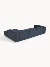 Sofá rinconera modular Lennon, Tapizado: 100% poliéster Alta resis, Estructura: madera contrachapada de p, Patas: plástico Este producto es, Tejido azul oscuro, An 327 x F 180 cm, chaise longue izquierda