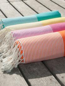 Fouta Ibiza, Verde turquesa, blanco, An 100 x L 200 cm