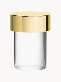 Kleine mobile Tischlampe Last Order, dimmbar, Lampenschirm: Kristallglas, Goldfarben, Transparent, Ø 9 x H 14 cm
