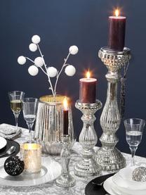 Kerzenhalter Royal, Glas, beschichtet, Silberfarben, Ø 11 x H 30 cm