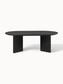 Mesa de centro ovalada de madera Toni, Tablero de fibras de densidad media (MDF) chapado en madera de nogal pintado

Este producto está hecho de madera de origen sostenible y con certificación FSC®., Negro, An 100 x F 55 cm