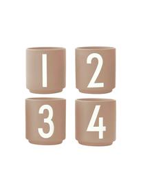 Set 4 tazze caffè di design con numeri 1234, Fine Bone China (porcellana)
La Fine Bone China è una porcellana a pasta morbida particolarmente caratterizzata dalla sua lucentezza radiosa e traslucida, Beige, bianco, Ø 5 x Alt. 6 cm