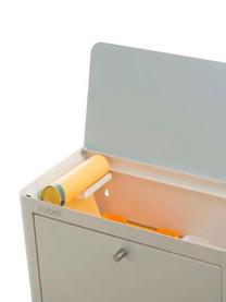 Cubo de basura para reciclar Cubek, Acero lacado, Blanco, An 57 x Al 99 cm