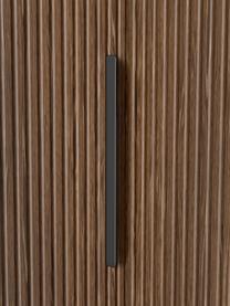 Narożna szafa modułowa Simone, 115 cm, Korpus: płyta wiórowa pokryta mel, O wyglądzie drewna orzecha włoskiego, czarny, S 115 x W 200 cm, moduł narożny