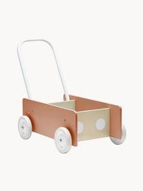 Lauflernwagen Walker, Sperrholz, Metall, Kunststoff, thermoplastisches Gummi, Hellbraun, Beige, Weiß, B 44 x H 45 cm