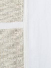 Dubbelzijdig dekbedovertrek Barte, Katoen, Bovenzijde: taupe, wit. Onderzijde: wit, 140 x 200 cm