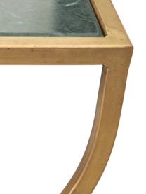Mramorový odkládací stolek Ricky, Zelená, zlatá, Š 40 cm