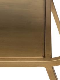 Stolik pomocniczy z marmuru Ricky, Blat: marmur, Stelaż: metal malowany proszkowo, Zielony, odcienie złotego, S 40 x G 60 cm