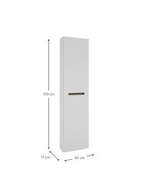 Armadietto bagno alto Senso, larg. 42 cm, Truciolato, MDF, 4 ripiani in vetro, Bianco, Larg. 42 x Alt. 170 cm
