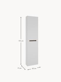 Bad-Hochschrank Senso, B 42 cm, Spanplatte,MDF,4 Glaseinlegeböden, Holz, weiß lackiert, B 42 x H 170 cm