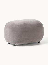 Hocker Alba, Bezug: 100 % Polyester (Teddy) D, Webstoff Taupe, B 70 x H 42 cm, gebogen links