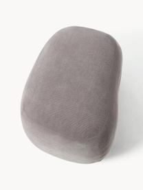 Hocker Alba, Bezug: 100 % Polyester (Teddy) D, Webstoff Taupe, B 70 x H 42 cm, gebogen links