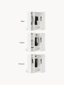 Modulární rohová šatní skříň Charlotte, Š 165 cm, více variant, Béžová, Vnitřní část Basic, Š 165 cm x V 200 cm, s rohovým modulem