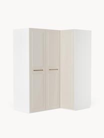 Armario esquinero modular Charlotte, 3 puertas (165 cm), diferentes variantes, Estructura: tablero aglomerado revest, Beige, Interior Basic (An 165 x Al 200 cm) esquinero