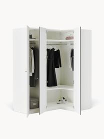 Armario esquinero modular Charlotte, 3 puertas (165 cm), diferentes variantes, Estructura: tablero aglomerado revest, Beige, Interior Basic (An 165 x Al 200 cm) esquinero