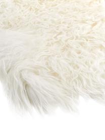 Peau d'agneau à poils longs Ella, Blanc crème, larg. 50 x long. 90 cm