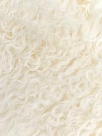 Pelliccia di agnello a pelo lungo riccio Ella, Retro: 100% pelle, Bianco crema, Larg. 50 x Lung. 80 cm