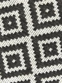 Tapis rond d'extérieur Miami, 86 % polypropylène, 14 % polyester, Noir, blanc, Ø 200 cm (taille L)