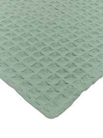 Prehoz s vafľovou štruktúrou Panal, 100 %  bavlna, Zelená, Š 180 x D 260 cm (pre postele do 140 x 200 cm)