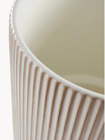 Cache-pot en céramique Ruby, Céramique, Blanc cassé, Ø 21 x haut. 26 cm