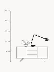Lampa biurkowa Tolomeo, Stelaż: aluminium powlekane, Czarny, S 78 x W 65 - 129 cm