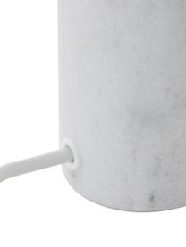 Kleine Tischlampe Siv aus Marmor, Lampenfuß: Marmor, Weiß, marmoriert, Ø 6 x H 10 cm