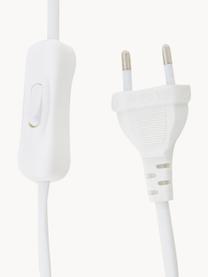 Petite lampe ampoule nue à poser en marbre Siv, Blanc, marbré, Ø 6 x haut. 10 cm