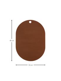 Placemats Ribbo in caramelkleurig, 2 stuks, Siliconen, Karamelkleurig, B 33 x L 46 cm