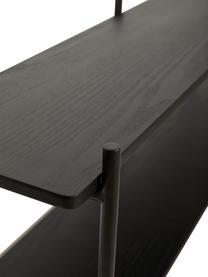Wandregal Norm aus Eukalyptusholz, Gestell: Stahl, beschichtet, Schwarz, B 100 x H 30 cm