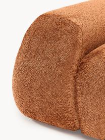 Hoekmodule Wolke van teddy-bouclé, Bekleding: teddy-bouclé (100% polyes, Poten: kunststof Dit product is , Teddy-bouclé terracotta, B 128 x D 118 cm, hoekdeel links