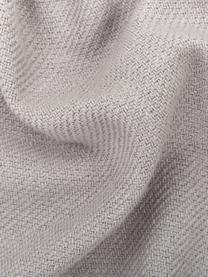 Coperta in cotone grigio chiaro con frange Madison, 100% cotone, Grigio chiaro, Larg. 140 x Lung. 170 cm