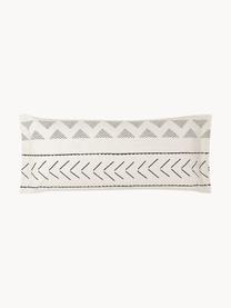 Funda de almohada de algodón Kohana, estilo boho, 45 x 110 cm, Blanco crema, negro, An 45 x L 110 cm