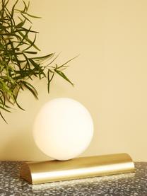 Malá stolní lampa Balance, Bílá, zlatá, Š 30 cm, V 22 cm