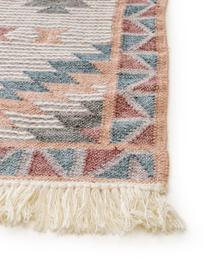 Ręcznie tkany dywan kilim z frędzlami Cari, 70% wełna, 30% poliester, Wielobarwny, S 80 x D 150 cm (Rozmiar XS)
