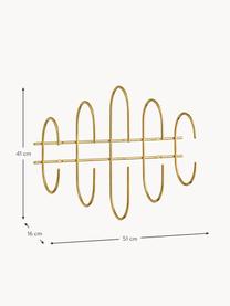 Wieszak ścienny z metalu Moveo, Stal powlekana, Odcienie złotego, błyszczący, S 51 cm