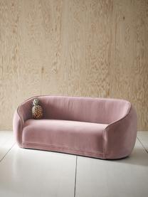 Sofa z aksamitu dla dzieci Austin Mini, Tapicerka: aksamit (90% bawełna, 10%, Korpus: drewno naturalne, Brudny różowy aksamit, S 133 x G 50 cm