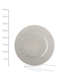 Assiette plate maison de campagne Constance, 2 pièces, Grès cérame, Gris clair, Ø 29 cm