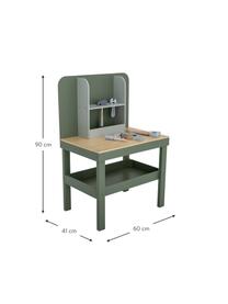 Taller de juegos Bubba, Tablero de fibras de densidad media (MDF), abedul, madera de loto, Verde, An 60 x Al 90 cm