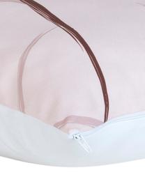 Kussenhoes Curves met getekende opdruk, 100% katoen, Roze, wit, 40 x 40 cm