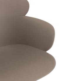 Kunststoffen bureaustoel Eva met wieltjes, Kunststof (PP), Greige, B 60 x H 54 cm