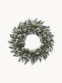 Couronne de Noël Finley, Plastique, Vert, blanc, Ø 50 x haut. 15 cm