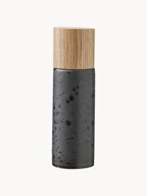 Set macina sale e pepe con coperchio Bizz 2 pz, Coperchio: legno di quercia, Nero maculato, Ø 5 x Alt. 17 cm