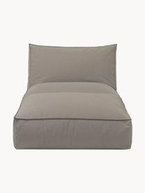 Tuin dagbed Stay, verstelbaar, Frame: gepoedercoat staal, Geweven stof taupe, B 80 x D 190 cm