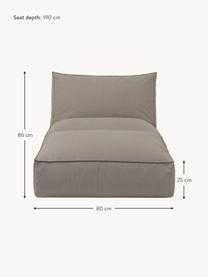 Zewnętrzne łóżko dzienne Stay, Tapicerka: 100% poliester odporny na, Taupe tkanina, S 116 x G 190 cm