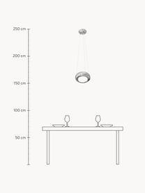 LED hanglamp Mercurio, handgemaakt, Zilverkleurig, Ø 28 cm