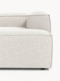 Narożna sofa modułowa Bouclé Lennon, Tapicerka: Bouclé (100% poliester) D, Stelaż: lite drewno sosnowe, skle, Nogi: tworzywo sztuczne Ten pro, Bouclé w odcieniu złamanej bieli, S 327 x G 180 cm, prawostronna